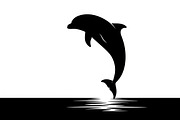 dolphin jumping silhouettes, an Illustration by Amazin_art (Thumbnail 10 of 31)