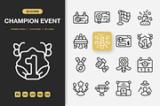 Champion Event Icons, an Icon by Spacepixel Creative (Thumbnail 1 of 3)