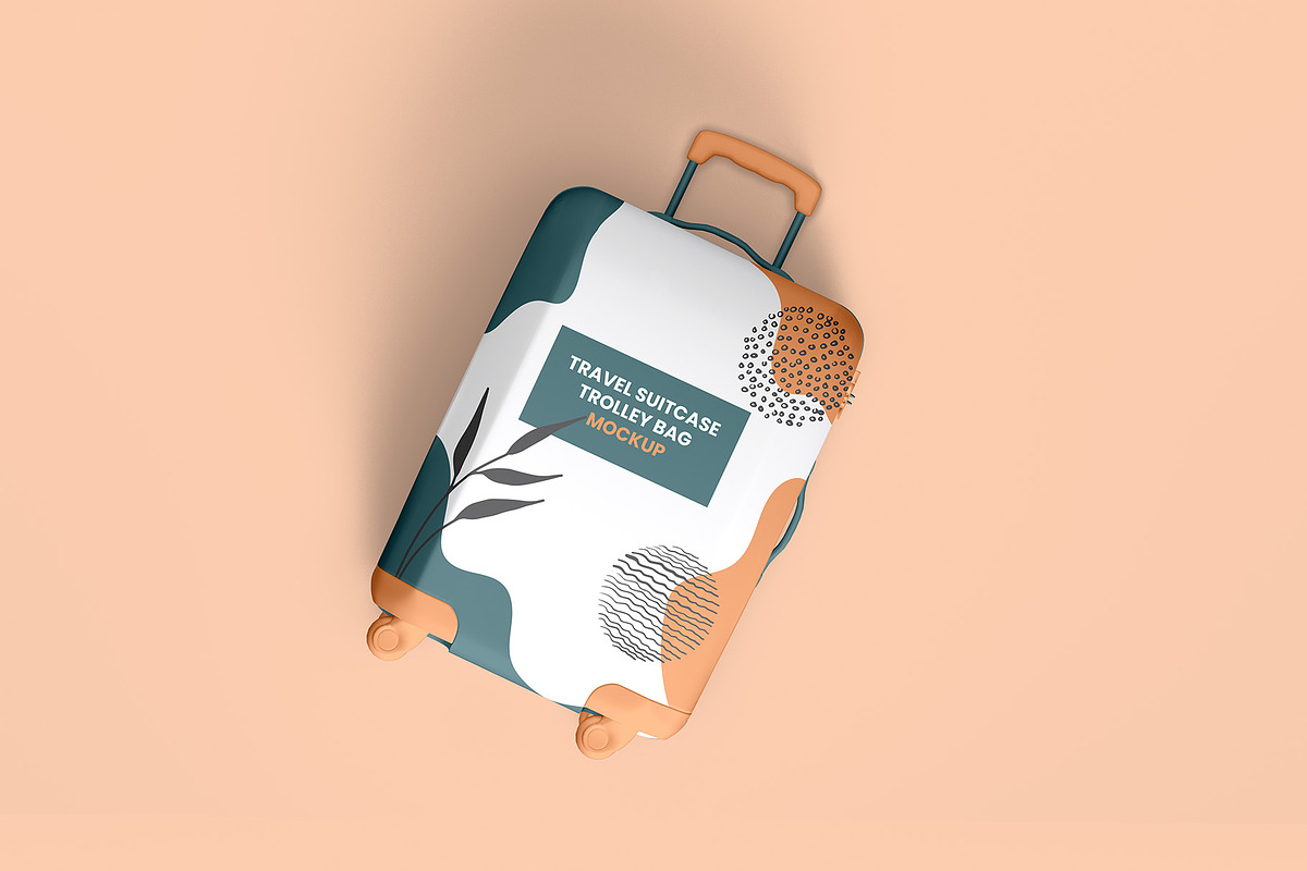 Travel Suitcase Trolley Bag Mockups, a Packaging Mockup by Illusiongraphic (Photo 3 of 15)