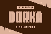 Dorka - Comic Display Font, a Sans Serif Font by lelevien (Thumbnail 1 of 4)