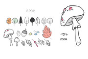 HAPPY Autumn Doodle vector, an Animal Illustration by MooBeer (Thumbnail 4 of 8)