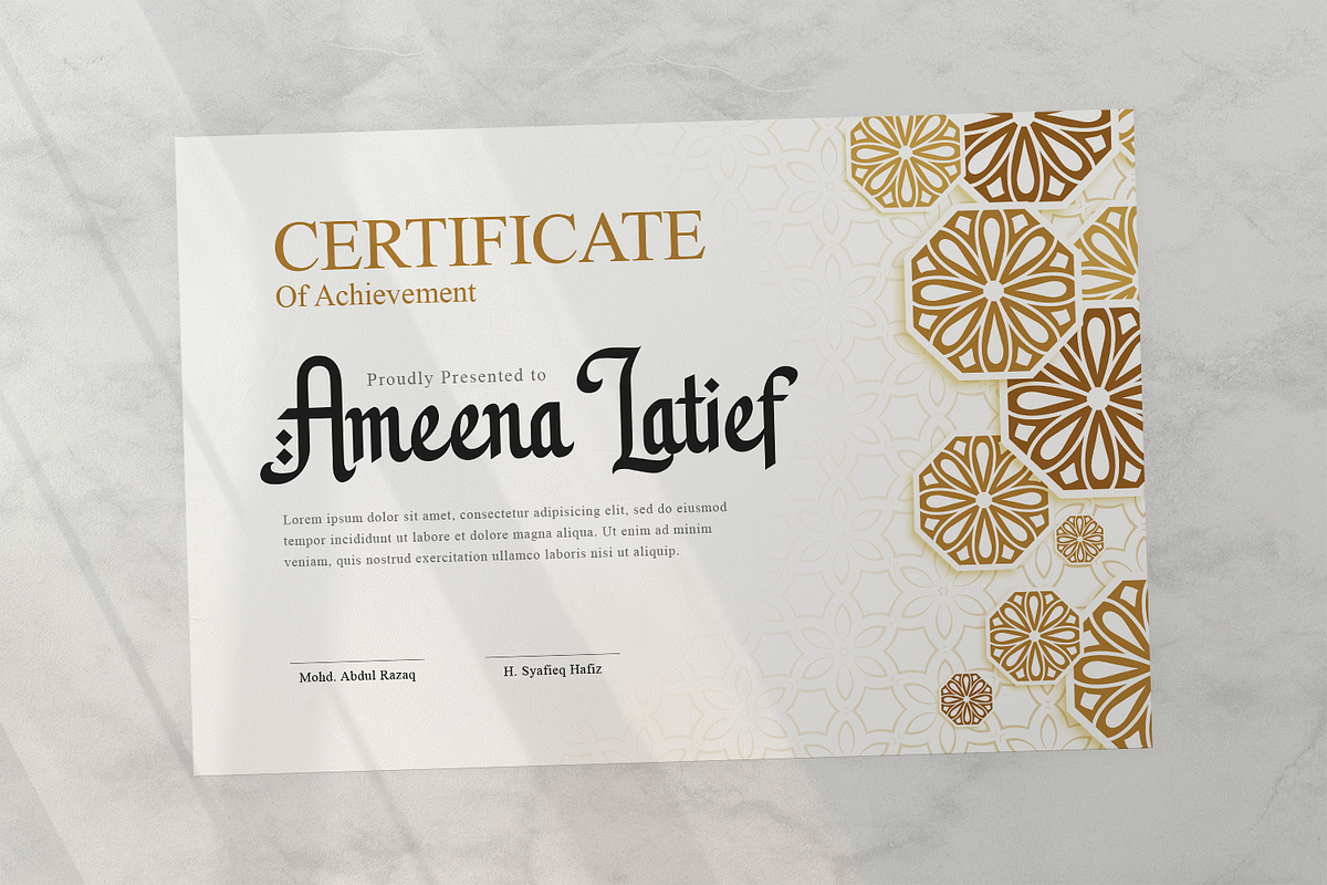 Hello Ramadhan - Arabic Display Font, a Font by Pixesia Studio (Photo 7 of 15)