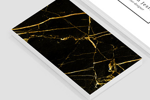 Black & Gold Marble Business Card