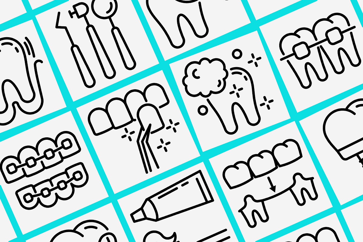 Dentist  | 16 Thin Line Icons Set, an Outline Icon by Alex Blogoodf (Photo 9 of 15)