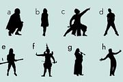 People Silhouettes Dingbats Font, a Symbol Font by Minimalartstudio (Thumbnail 4 of 7)