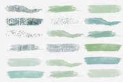 Watercolor Paint Strokes Spearmint, a Texture Graphic by ClipartBrat Graphics (Thumbnail 2 of 2)