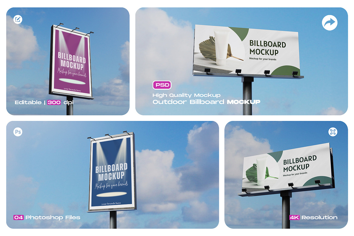 Outdoor Billboard Mockup, an Advertising Mockup by My Code Std (Photo 1 of 6)
