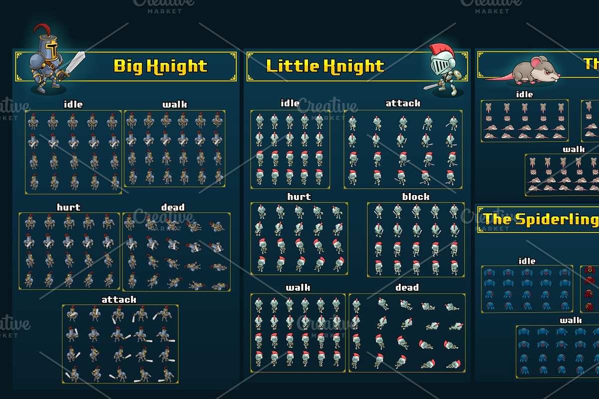 The Knights - Game Sprites, a Person Illustration by pzUH (Photo 2 of 6)