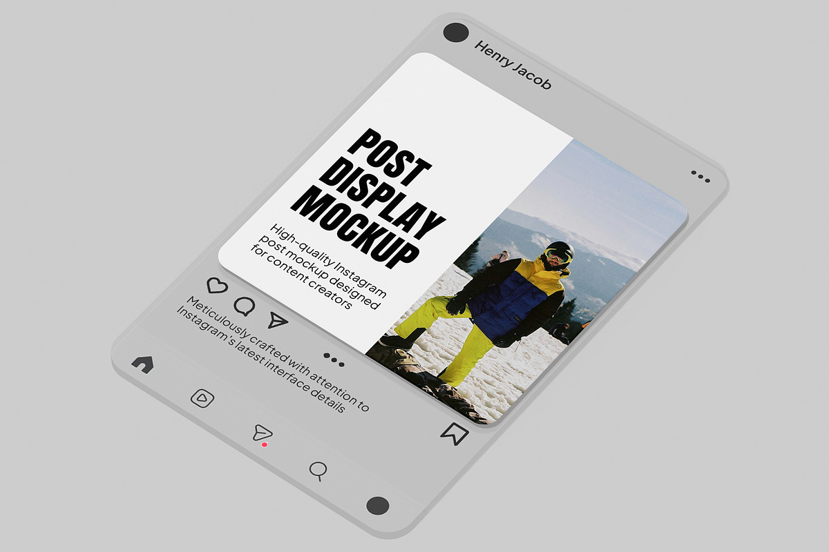 Instagram Post Showcase Mockup, a Merchandise Mockup by Unerispace (Photo 4 of 5)