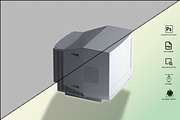 Generic CRT Monitor Mockup, a Mockup by GraphicVil (Thumbnail 22 of 23)