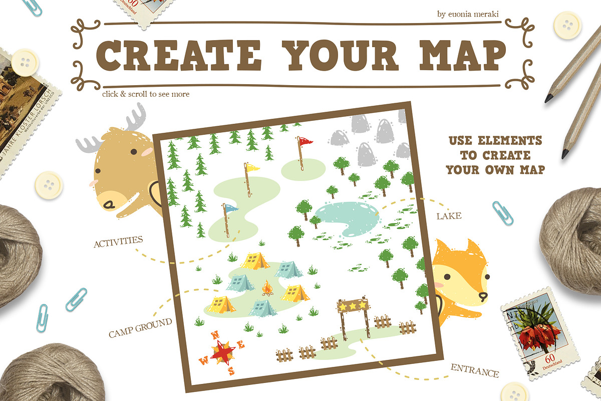 SALE Adventure Today-Camping Clipart, an Animal Illustration by Euonia Meraki (Photo 8 of 11)