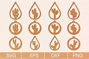 12 Cactus Wood Earrings SVG Bundle, an Object Graphic by jannatulpakhi (Thumbnail 1 of 8)