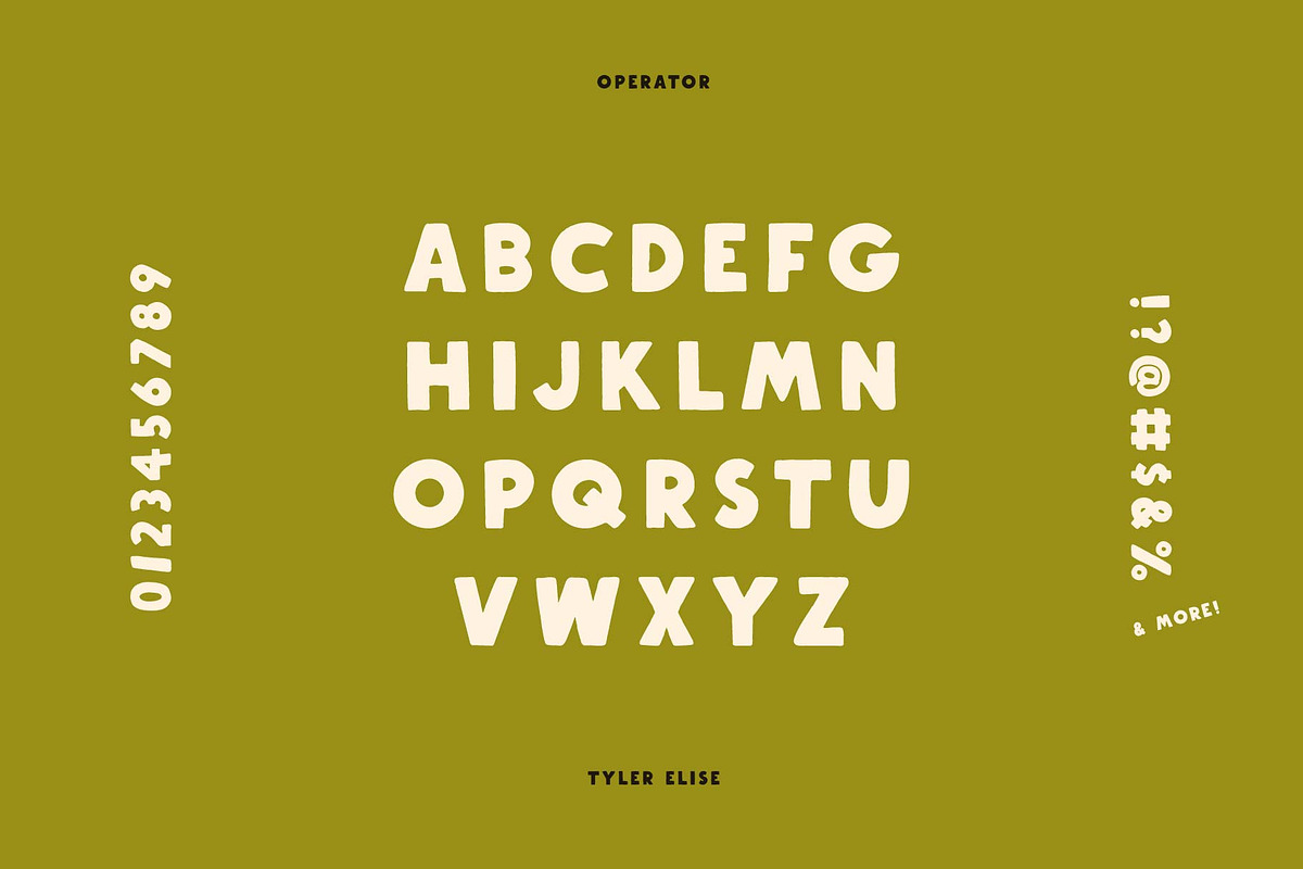 OPERATOR by Tyler Elise, a Sans Serif Font by tylerelise (Photo 2 of 5)
