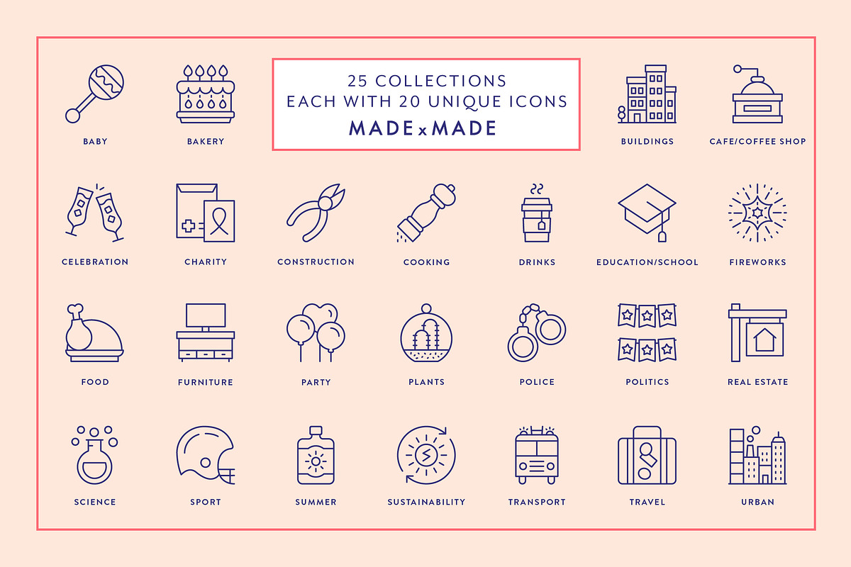 4x Mega Bundle (25% off) Line Icons, an Outline Icon by Made by Made (Photo 7 of 25)
