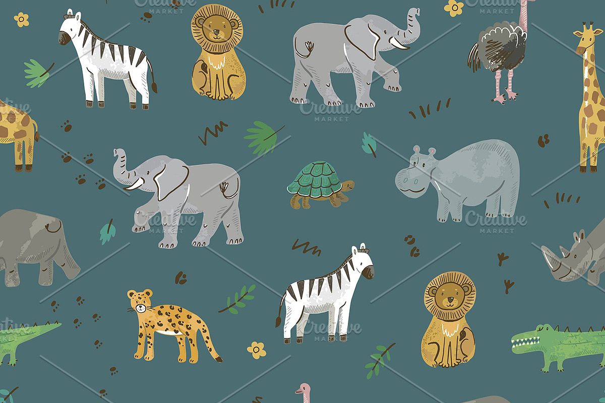 Cute Safari Animals Clipart, an Animal Illustration by GooseFrol (Photo 6 of 14)