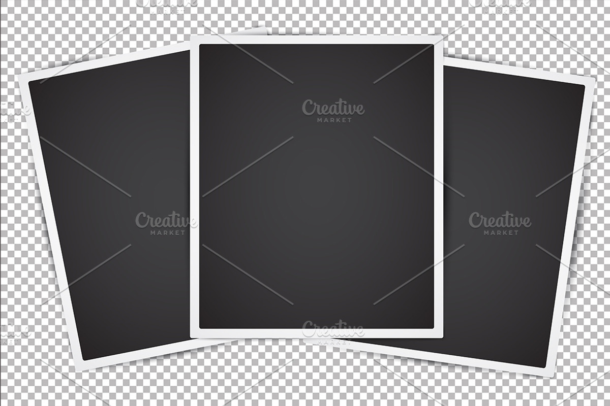 Vector Instant Photo Frames set, a Print Template by OKart.studio (Photo 3 of 5)