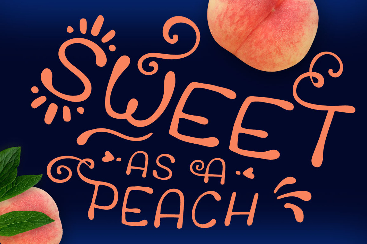 Peaches Wedding Font preview 2