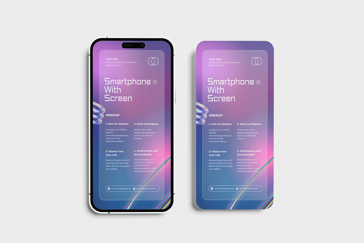 Smartphone With Screen Mockup, an iPhone Mockup by xavier_studio (Photo 5 of 5)