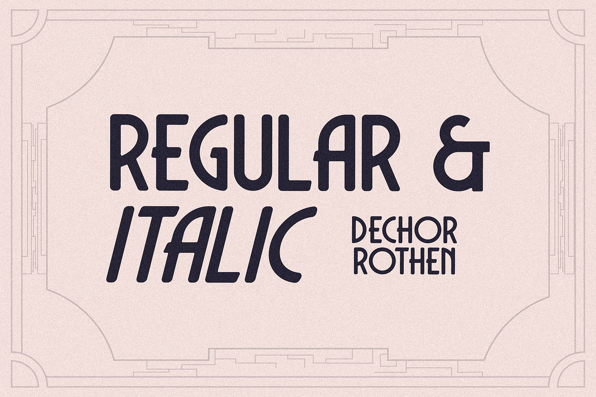 Dechor Rothen Modern Art Deco Font, a Sans Serif Font by Storytype Studio (Photo 5 of 15)