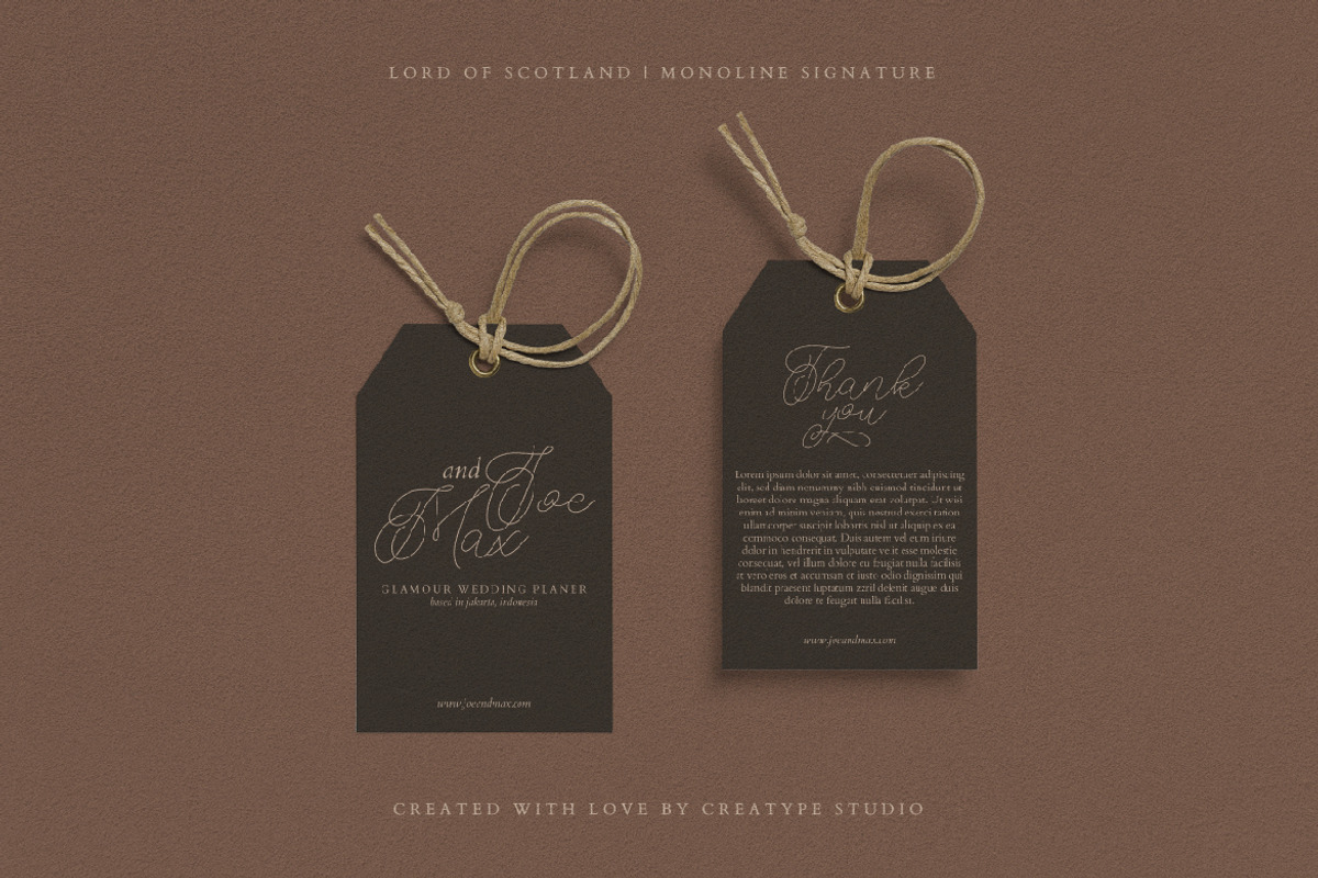 Lord of Scotland Monoline Signature, a Script Font by Creatype Studio (Photo 3 of 9)