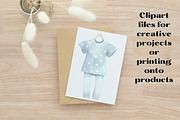 Baby Boy Blue Boho nursery clipart, a Person Illustration by Mermaids Cove (Thumbnail 9 of 10)