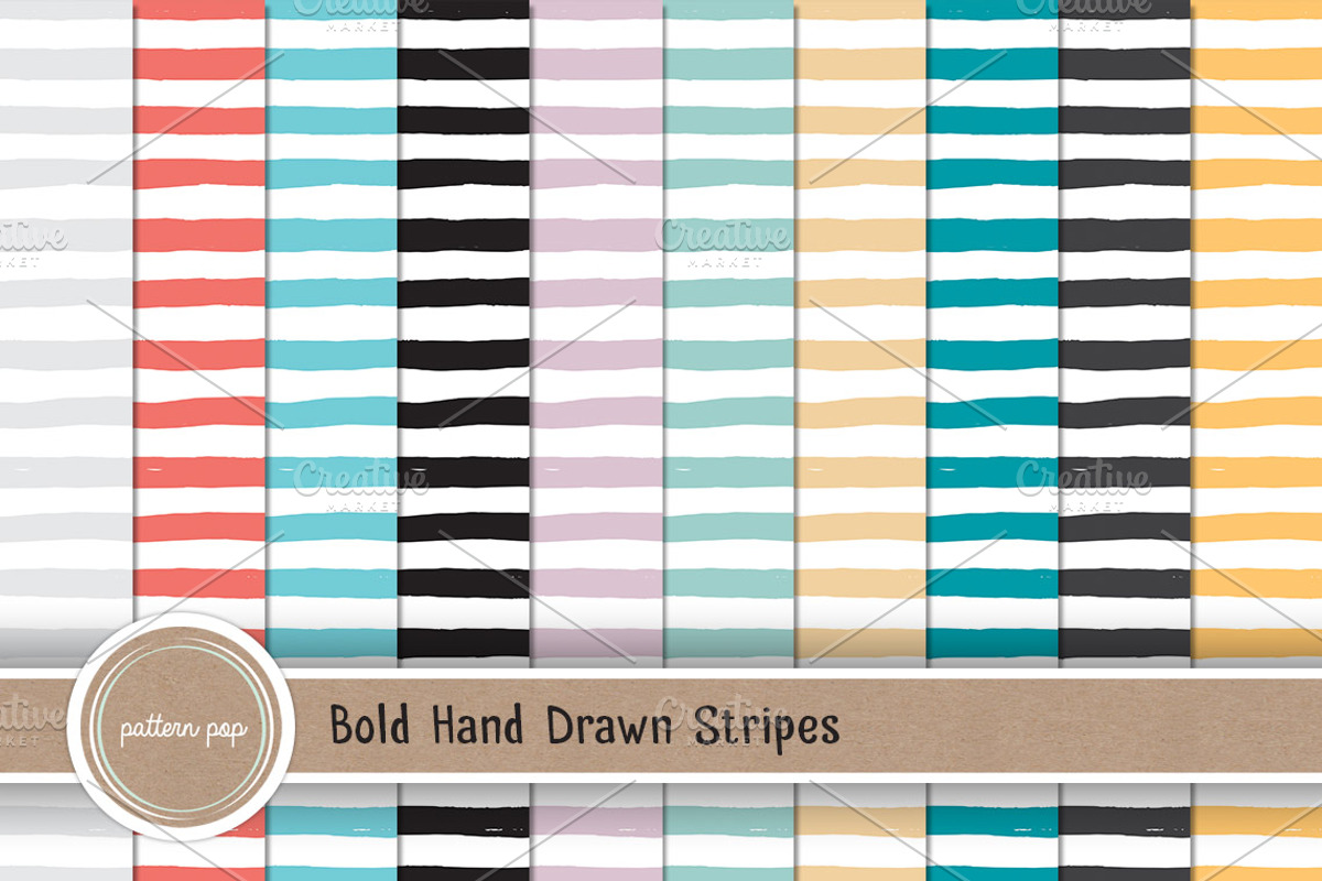 Bold Stripes Pattern, a Pattern Graphic by patternpop studio (Photo 2 of 2)