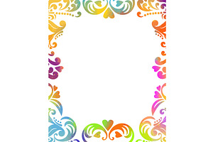 Classic Baroque border colored, an Illustration by Nenahliadava Design
