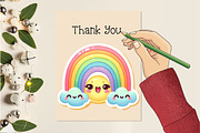 Kawaii Rainbow Stickers PNG, an Illustration by Creative Art (Thumbnail 9 of 9)