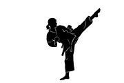 Dynamic martial arts kick silhouette, a Graphic by Amazin_art (Thumbnail 36 of 36)