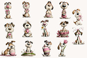 Whimsical Easter Dogs clipart, an Illustration by Designworld (Thumbnail 6 of 10)