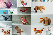 121 Origami animals, an Animal Photo by Handmadefont (Thumbnail 12 of 17)