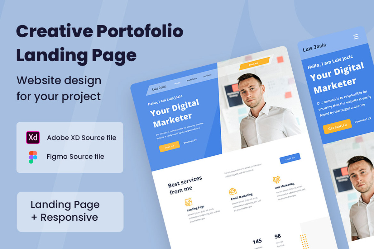 Portfolio Web Design, a Wireframe Template by INSPR STD (Photo 1 of 6)