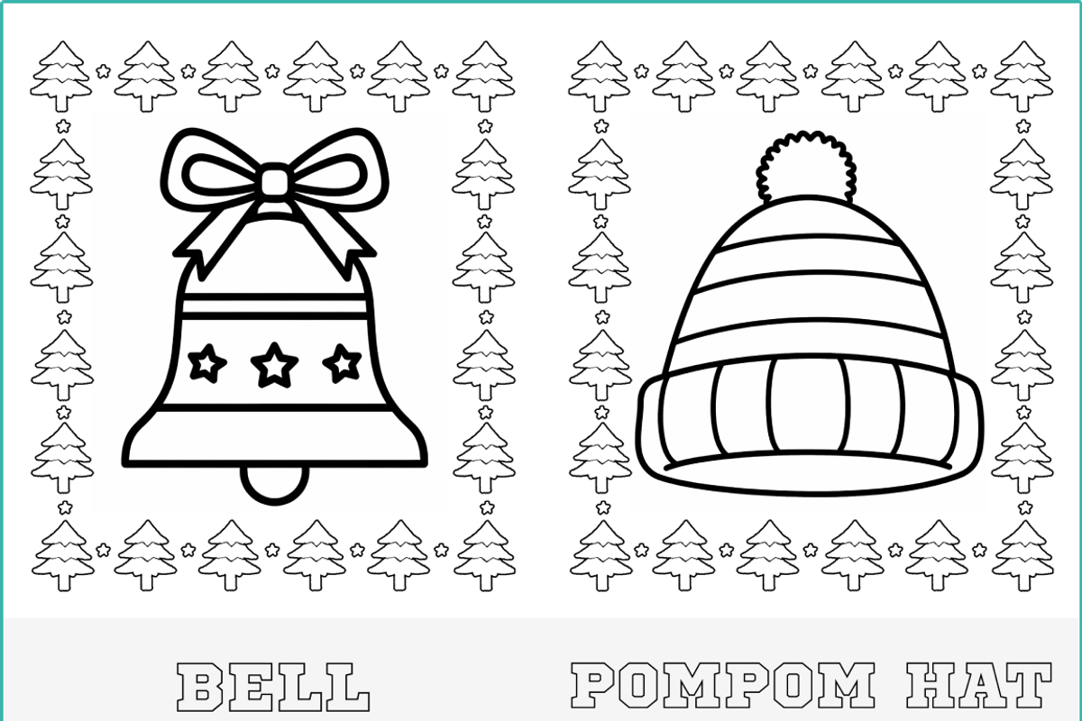 Kids Winter Holidays Coloring Pages, a Seasonal Illustration by Nuvame Arts & Designs (Photo 10 of 14)