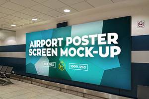 Airport Poster Screen Mock-Ups 10 V1