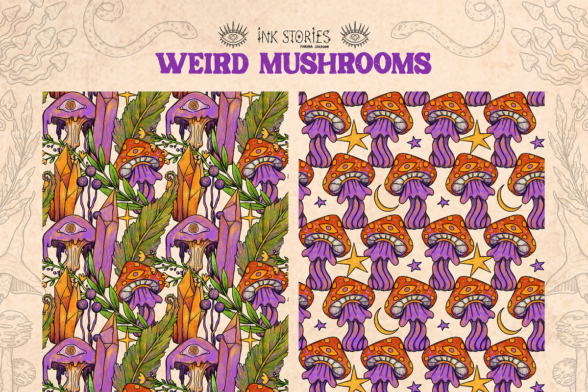 Weird Mushrooms, an Object Illustration by Ink Stories (Photo 20 of 23)