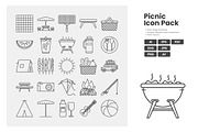 Picnic Icon Pack, an Outline Icon by erifqizeicon (Thumbnail 2 of 3)