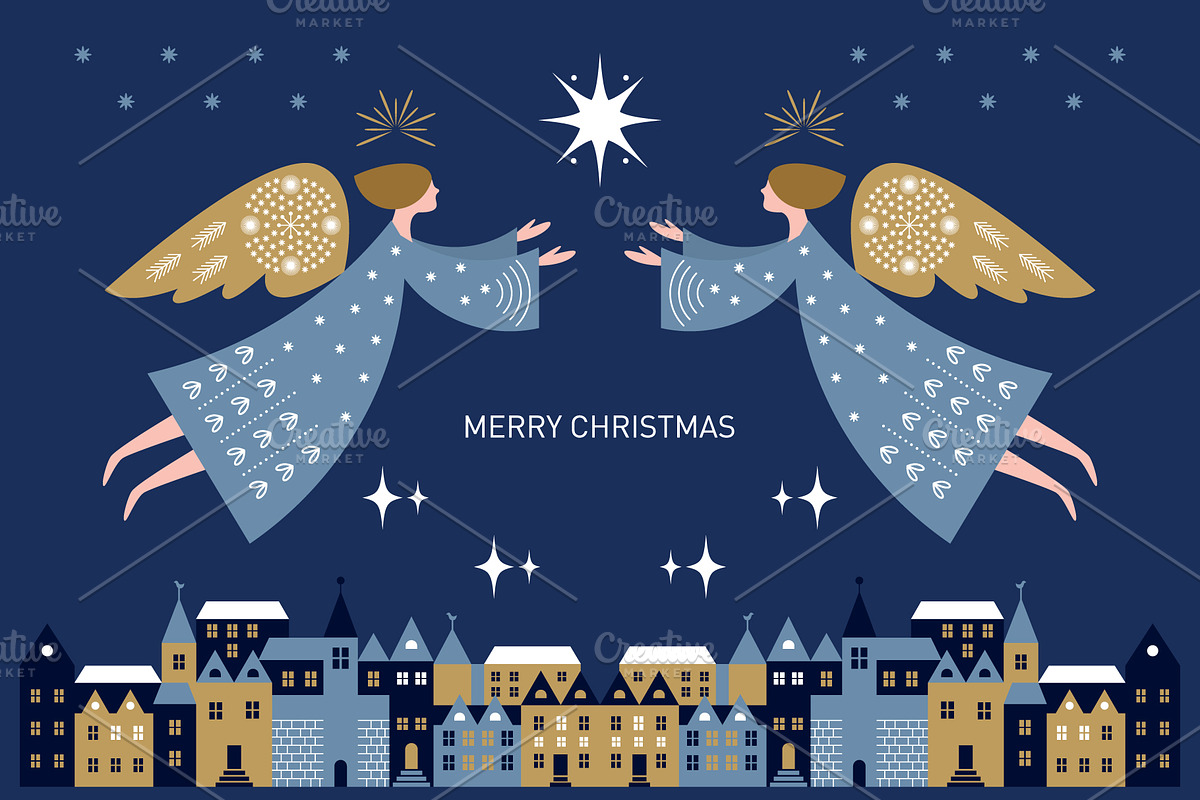 Christmas Angel, a Seasonal Illustration by lenlis (Photo 1 of 12)