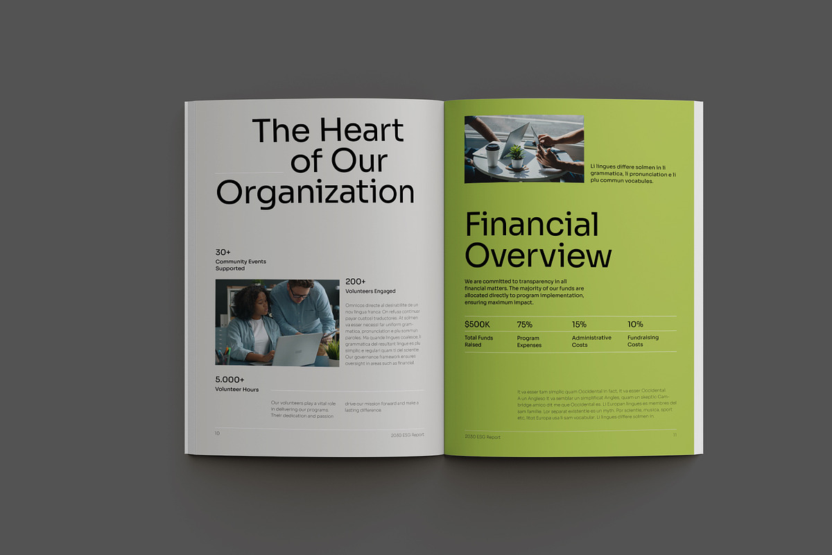 Green Non-Profit Annual Report, a Brochure Template by Neermana (Photo 6 of 11)