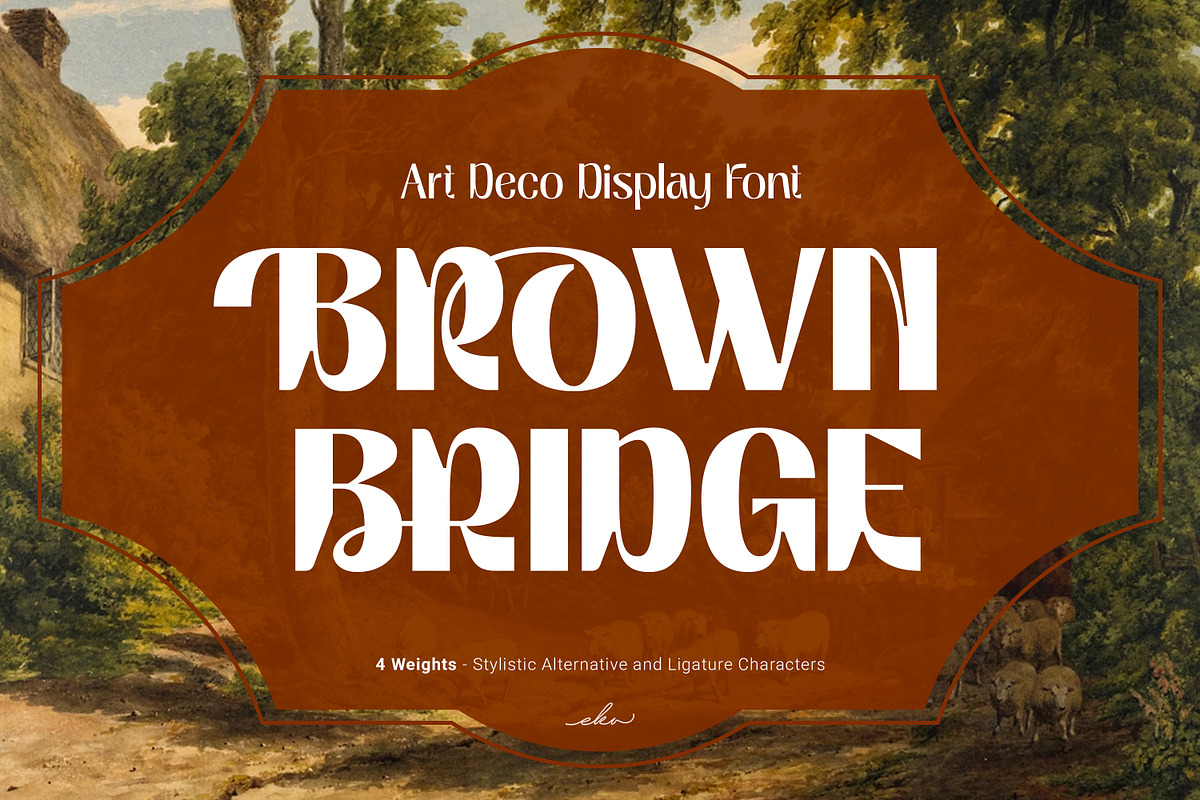 Brown Bridge | Art Deco Display Font, a Sans Serif Font by Ekahermawan (Photo 1 of 15)