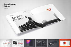 Square Brochure Mockup