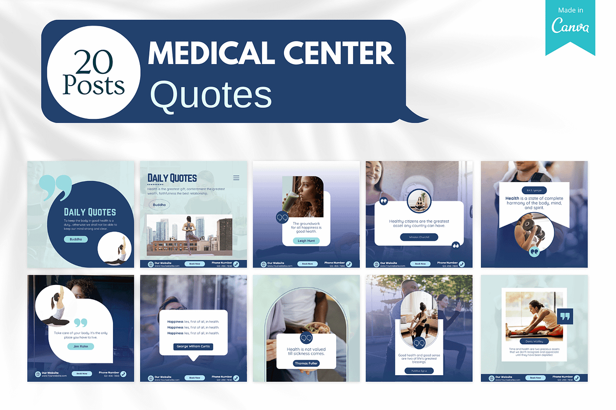 230 Medical Center Canva Templates, a Social Media Template by Viral Content Design (Photo 8 of 13)