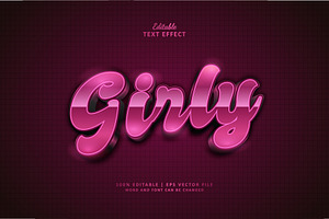 Text Effect Girly, a Layer Style Add-On by Navy Graphic