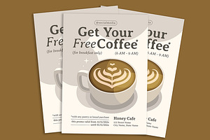Free Coffee Flyer, a Flyer Template by Gumico Studio.