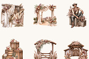 Boho Western Wedding Clipart Bundle, a Person Illustration by BusyDaydesign (Thumbnail 4 of 9)