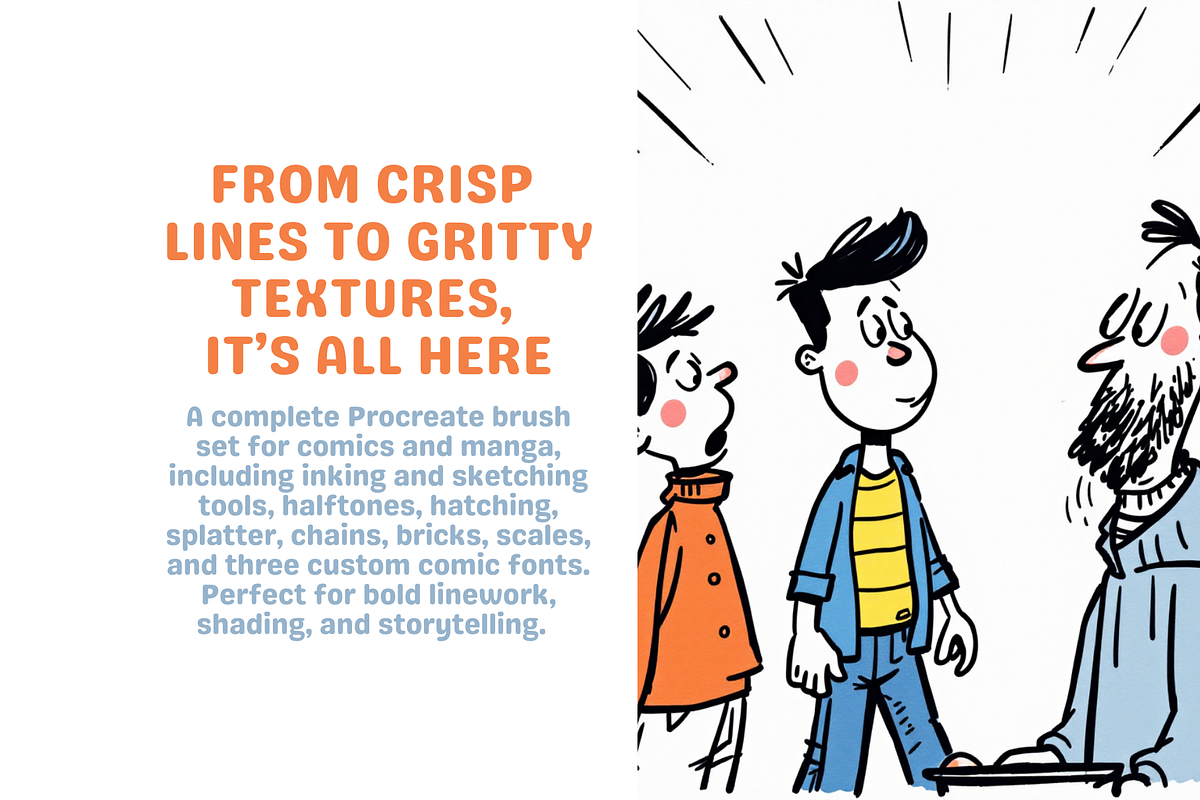 Comic Ink Essential Brushes, a Brush Add-On by nikiartcorner (Photo 3 of 8)