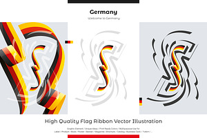 Germany flag ribbon vector