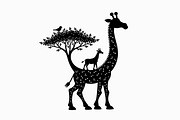 Giraffe Silhouette Vector design, an Illustration by Amazin_art (Thumbnail 11 of 21)