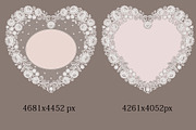 Wedding lace birds, heart shapes., a Pattern Graphic by Ajuga (Thumbnail 4 of 5)