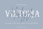 Viktoria Duo, a Serif Font by figuree studio (Thumbnail 1 of 13)