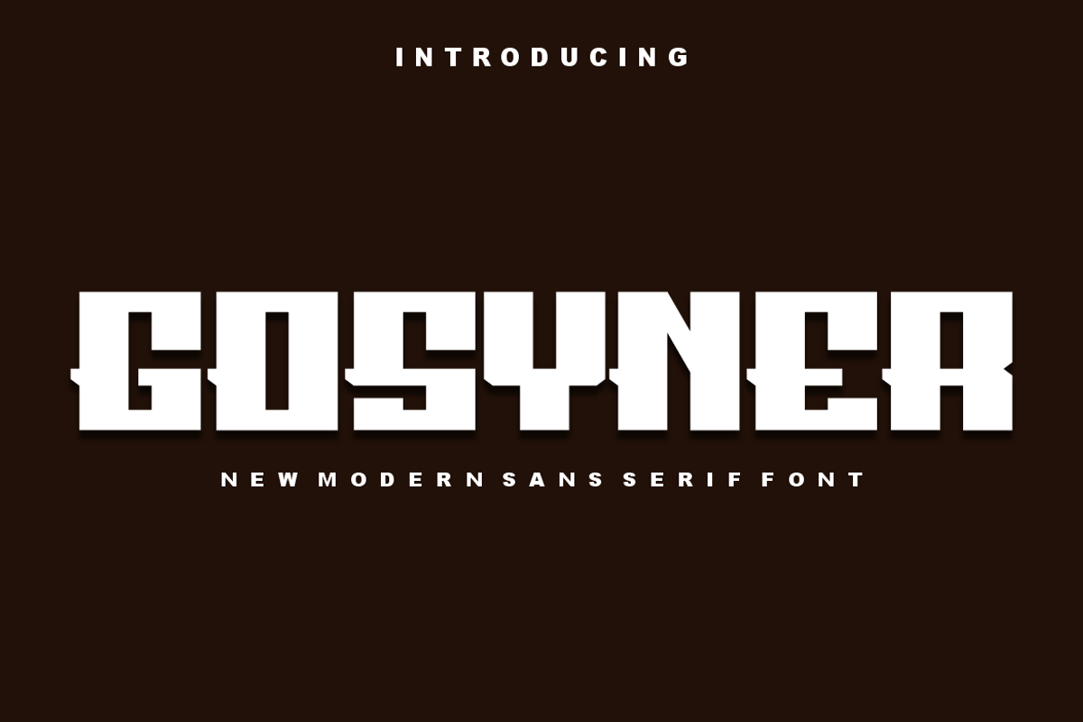 Gosyner - Font, a Sans Serif Font by artchiles_design (Photo 1 of 5)